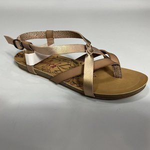 Blowfish Malibu Big Kid Granola B-K Strappy Sandals Leather Size 5 Rose Gold